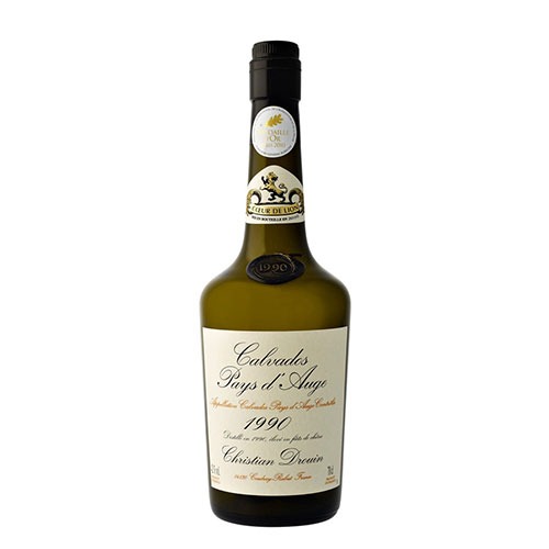 Fles - Calvados - Christian Drouin - Millésime 1990 - Pays d'Auge - 0,7l - 42%