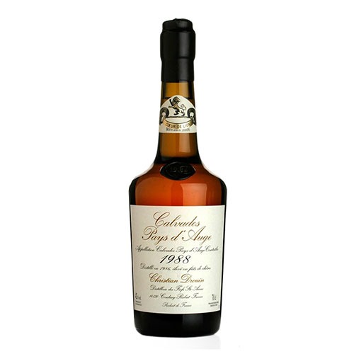 Fles - Calvados - Christian Drouin - Millésime 1988 - Pays d'Auge - 0,7l - 42%