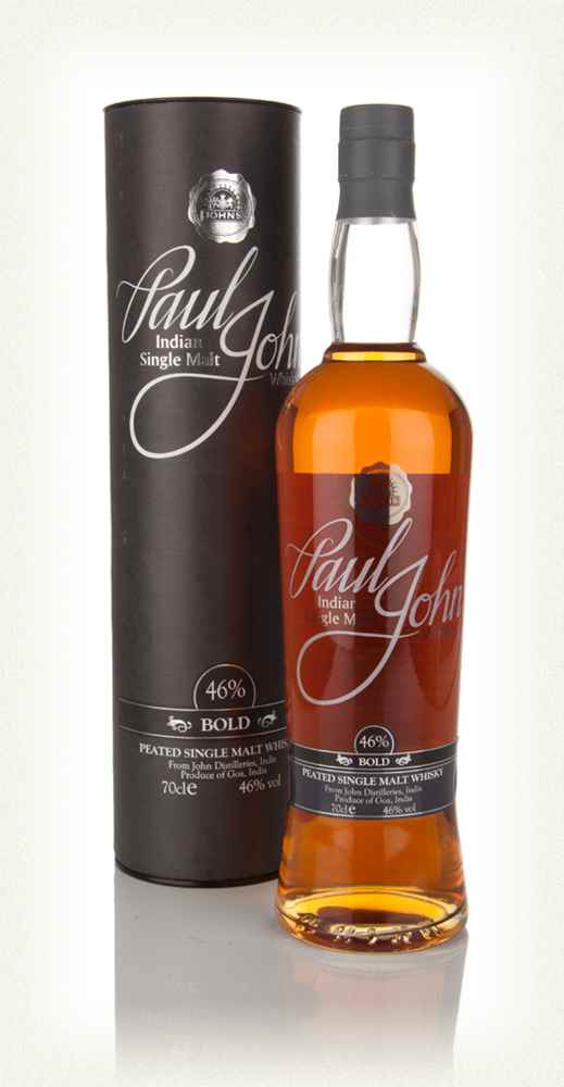 Fles & Case - Whisky - Paul John India - Bold Peated Single Malt - 0.7l -46%%