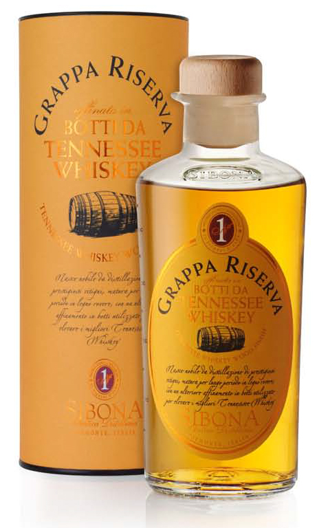 Fles - Grappa - Sibona -Tennessee Wood Finish - 0,5l - 44%