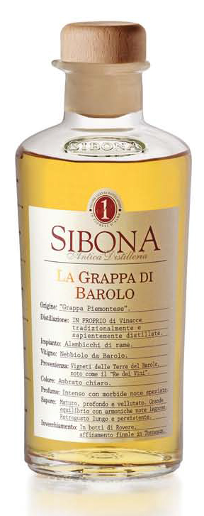 Fles - Grappa - Sibona - La Grappa Di Barolo - 0,5l - 42%
