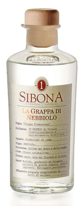 Fles - Grappa - Sibona - La Grappa di Nebbiolo - 0,5l - 42%