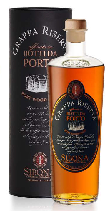 Fles - Grappa Riserva - Sibona - Nebbiolo Porto Wood Finish - Magnum - 1,5l - 44%