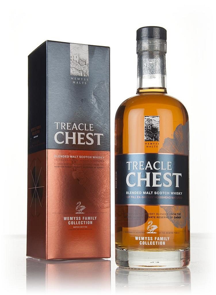 Fles & Case - Whisky - Wemyss Malts - Treacle Chest Blended Malt - 0,7l - 46%