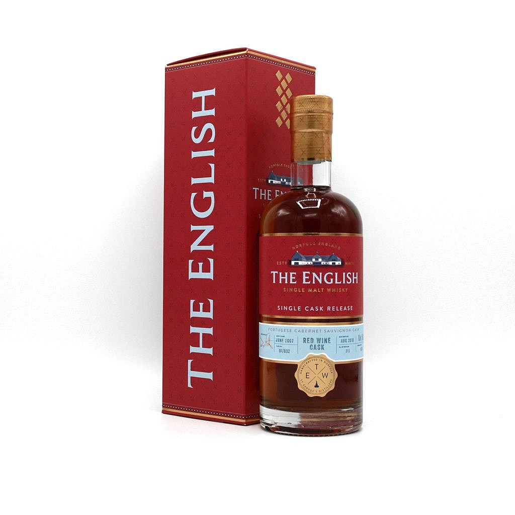 Fles & Case - Whisky - The English Whisky Company - Red Range - Portuguese Cabernet Sauvignon - 0,7l - 56,8%