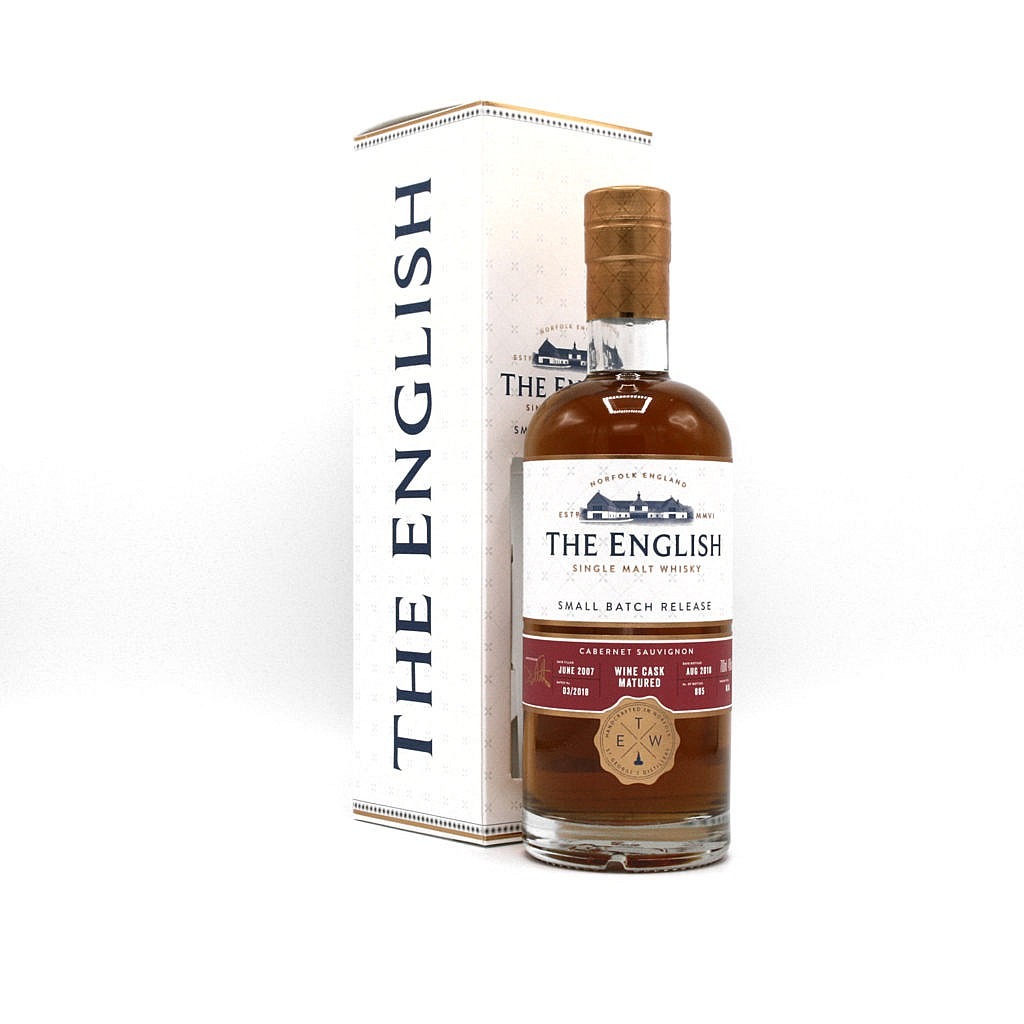 Fles & Case - Whisky - The English Whisky Company - SB - Unpeated - Portuguese Cabernet Sauvignon - 11y - 0,7l - 58,1%