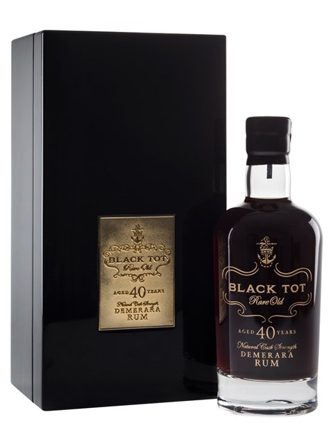 Fles & Case - Rum - Black Tot - B40 yrs Demerara Rum - 44,2% - 0,7l