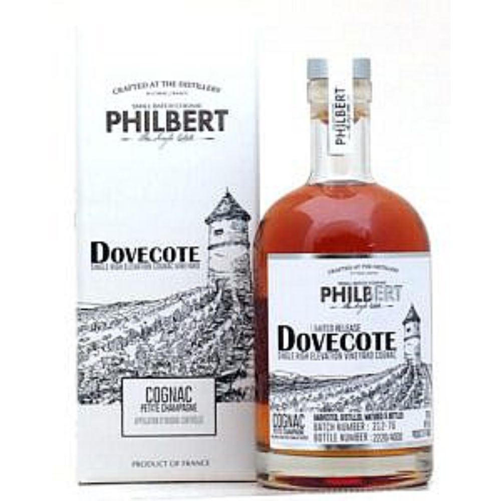 Cognac Philbert Dovecote Single Vineyard Petite Champagne - bottle & box
