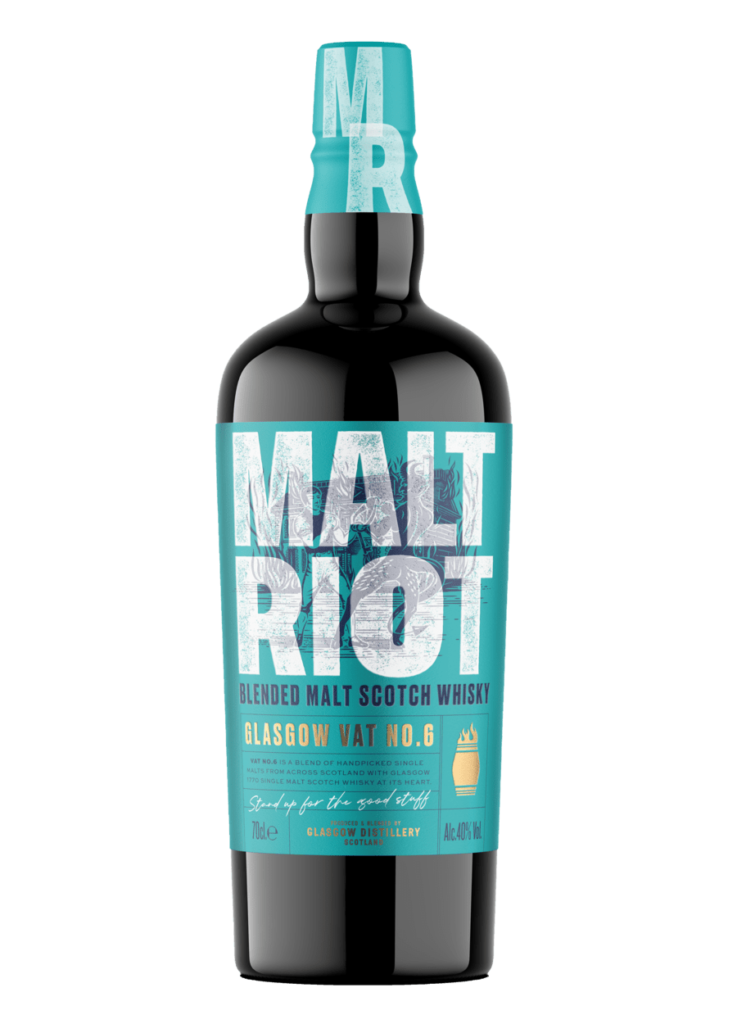 Fles - Whisky - Glasgow Distillery - Malt Riot - Bleded Malt - 40% - 0,7l