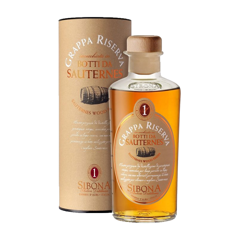 Fles & Case - Grappa - Sibona - Riserva Sauternes Wood - 44% - 0,5l