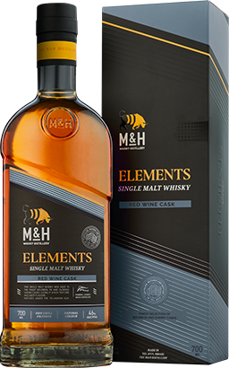 Fles & Case - Whisky - Israël - Milk & Honey - Elements Red Wine Cask - 46% - 0,7l