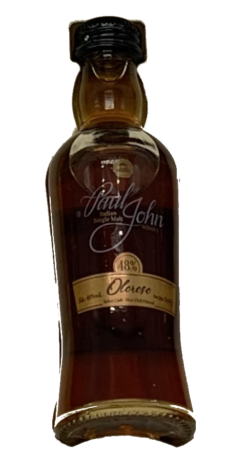 Fles- Miniature - Whisky - Paul John - Oloroso Select Cask - 48% - 0,05l