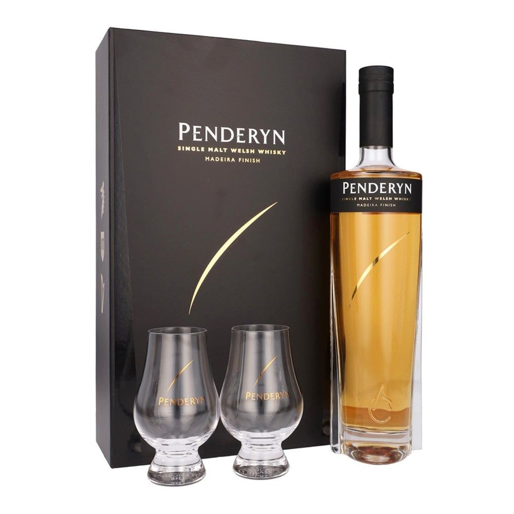 Penderyn Gold Range Madeira + 2 glazen